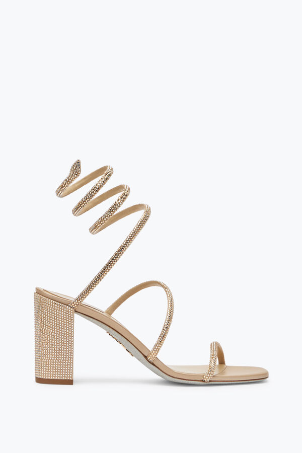 gioiello cleo crystal beige sandalo 80 rene caovilla