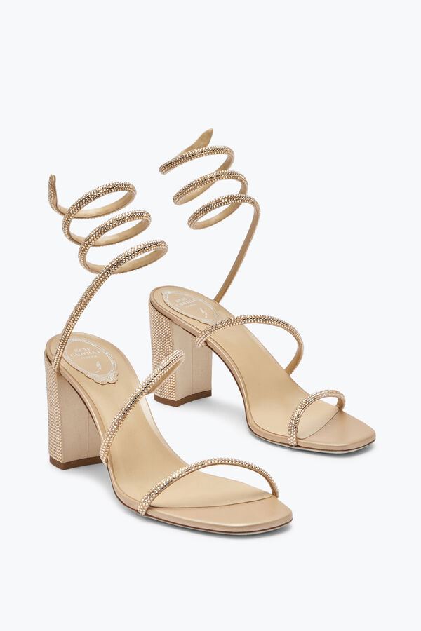 gioiello cleo crystal beige sandalo 80 rene caovilla