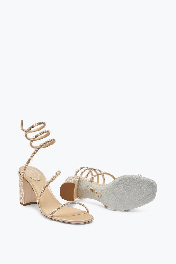 gioiello cleo crystal beige sandalo 80 rene caovilla