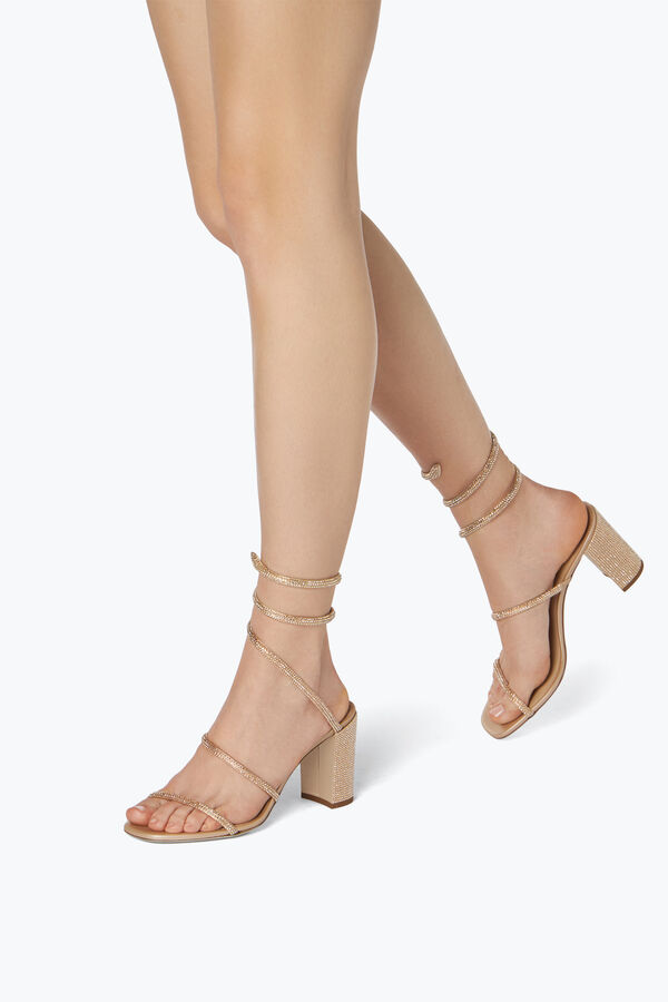 gioiello cleo crystal beige sandalo 80 rene caovilla