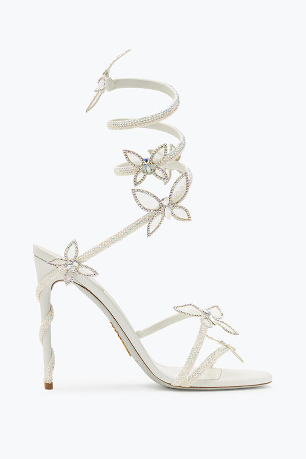 gioiello margot bianco sandalo con farfalle 105 rene caovilla