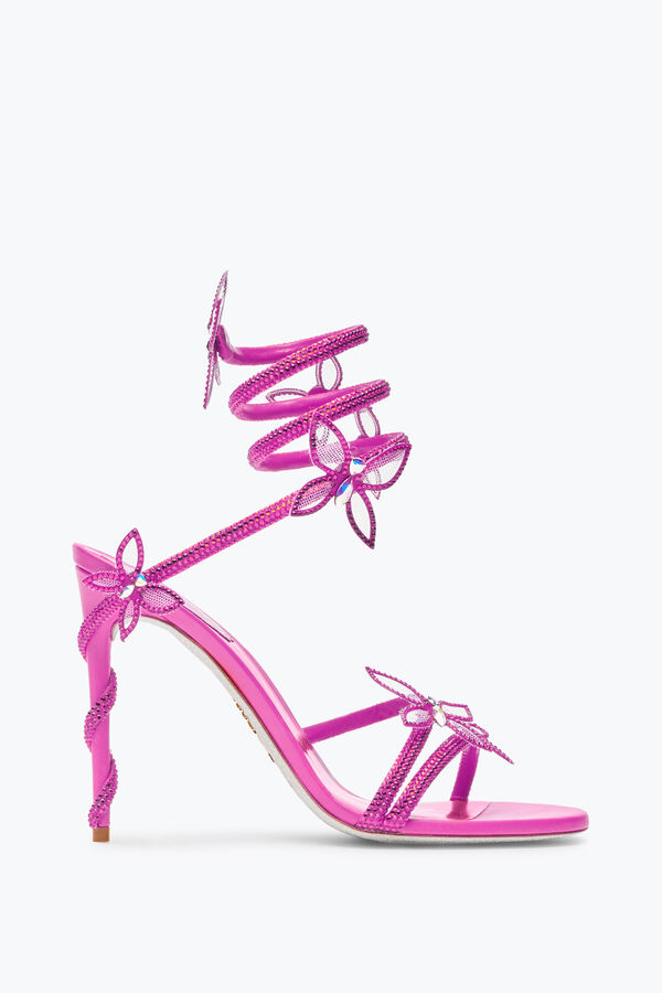 gioiello margot rosa shocking farfalla sandalo 105 rene caovilla