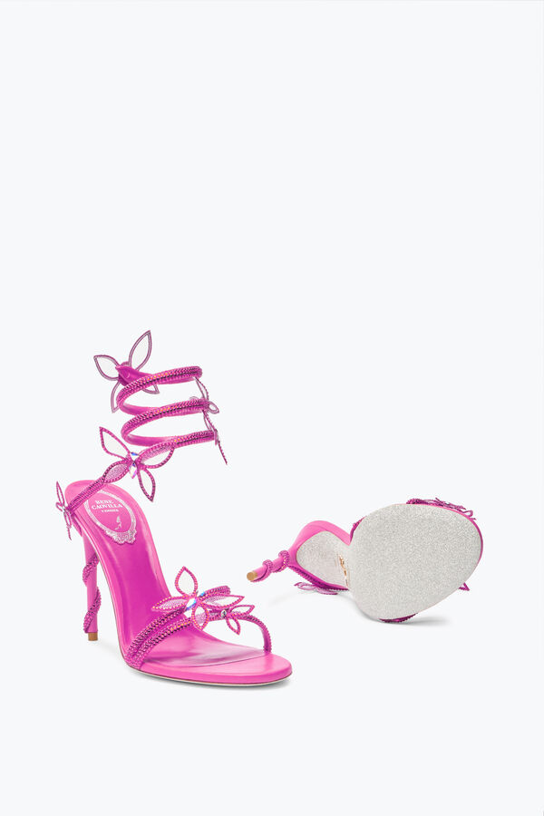 gioiello margot rosa shocking farfalla sandalo 105 rene caovilla
