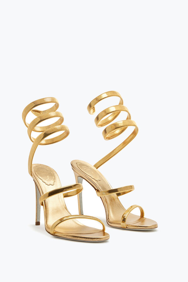 gioiello di ginepro in metallo oro sandalo 105 rene caovilla
