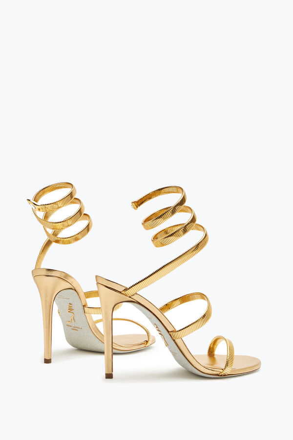 gioiello di ginepro in metallo oro sandalo 105 rene caovilla