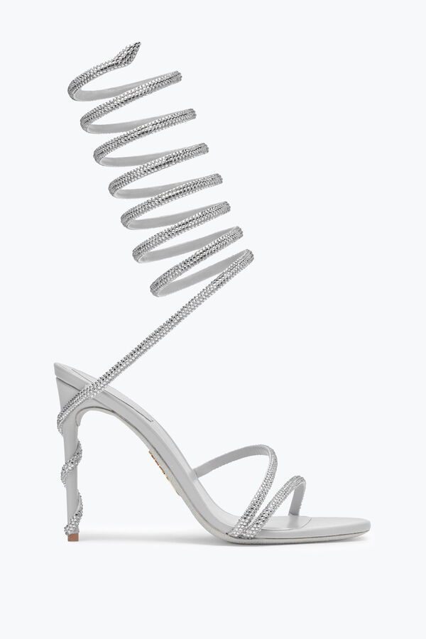 gioiello margot crystal grey sandalo 105 rene caovilla