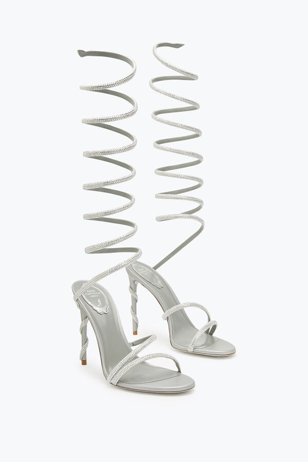 gioiello margot crystal grey sandalo 105 rene caovilla