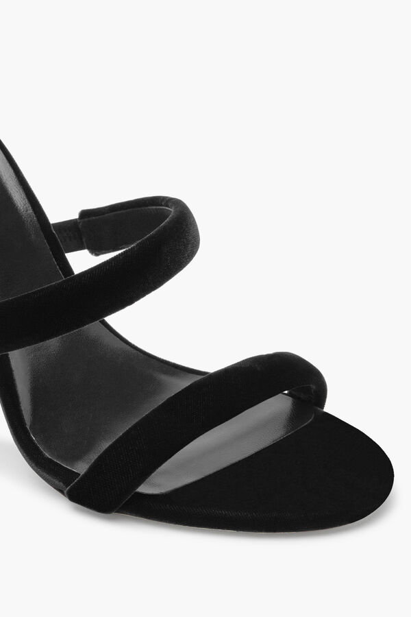 gioiello cleo sandalo in velluto nero 80 rene caovilla