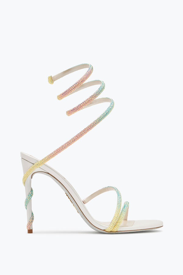 gioiello margot burano bianco sandalo con degradé cristalli 105 rene caovilla