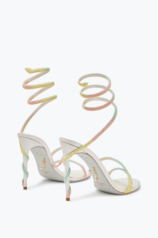 gioiello margot burano bianco sandalo con degradé cristalli 105 rene caovilla
