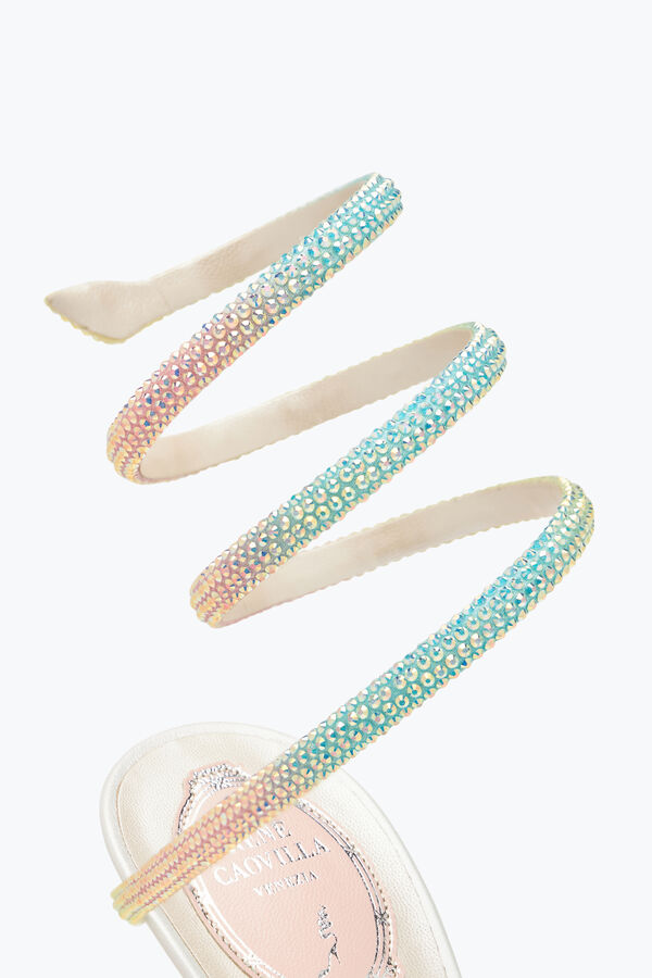 gioiello margot burano bianco sandalo con degradé cristalli 105 rene caovilla