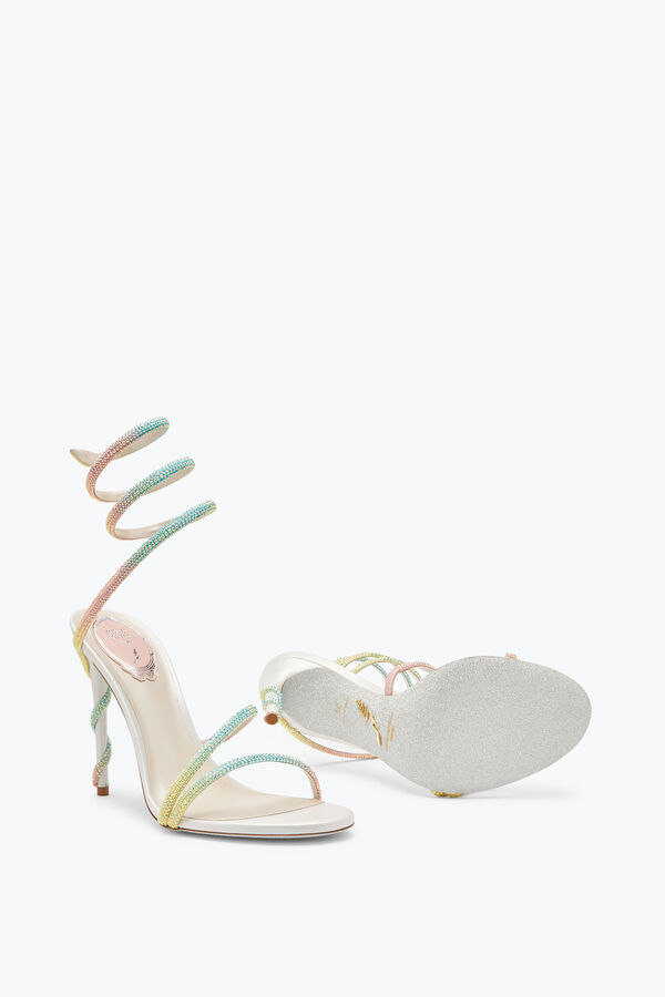 gioiello margot burano bianco sandalo con degradé cristalli 105 rene caovilla