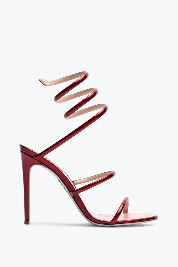gioiello cleo metallizzato rosso sandalo 105 rene caovilla