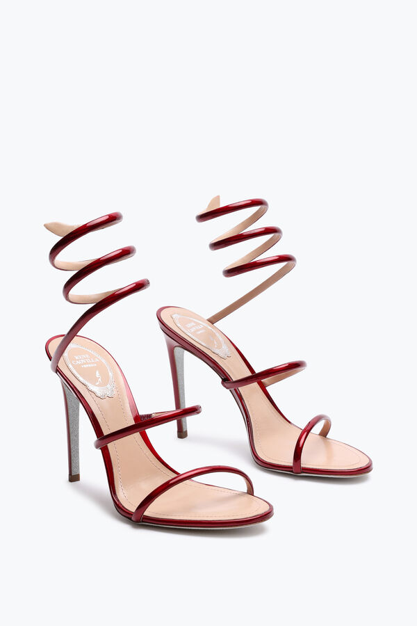 gioiello cleo metallizzato rosso sandalo 105 rene caovilla