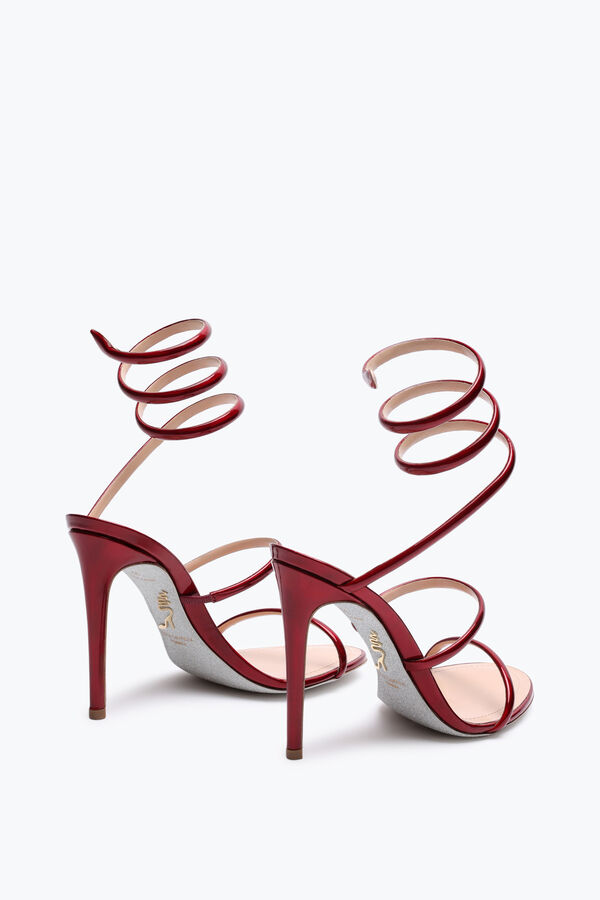 gioiello cleo metallizzato rosso sandalo 105 rene caovilla