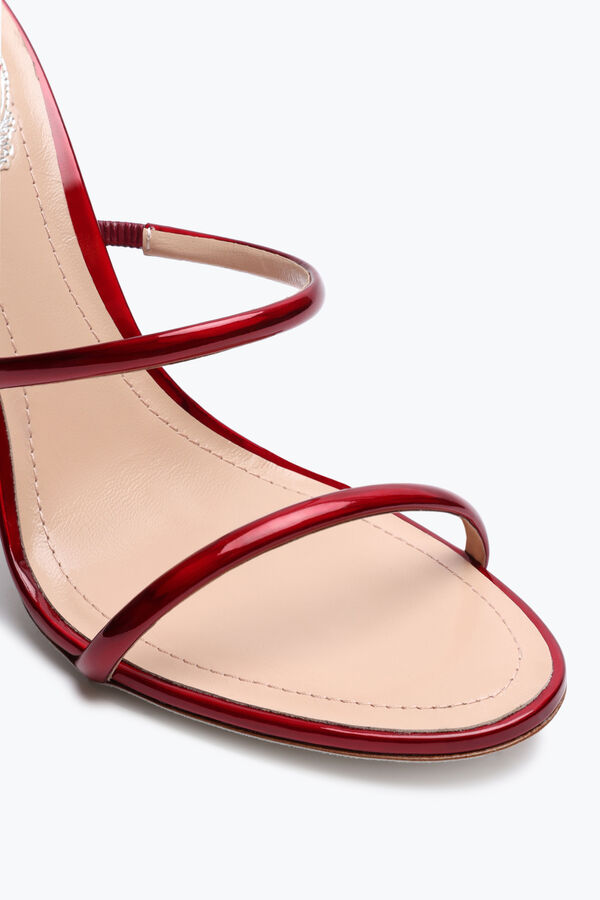 gioiello cleo metallizzato rosso sandalo 105 rene caovilla