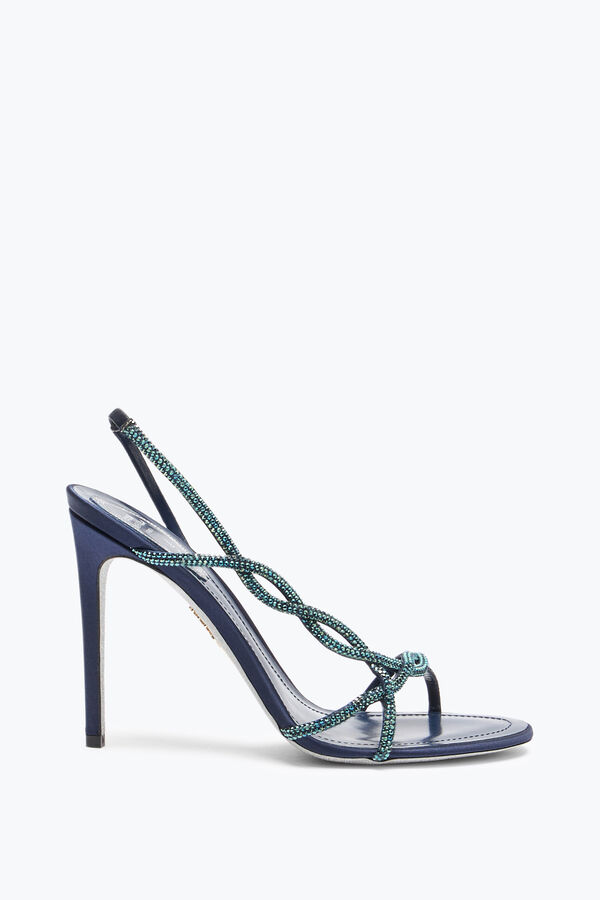 gioiello treccia blu elettrico sandalo 105 rene caovilla