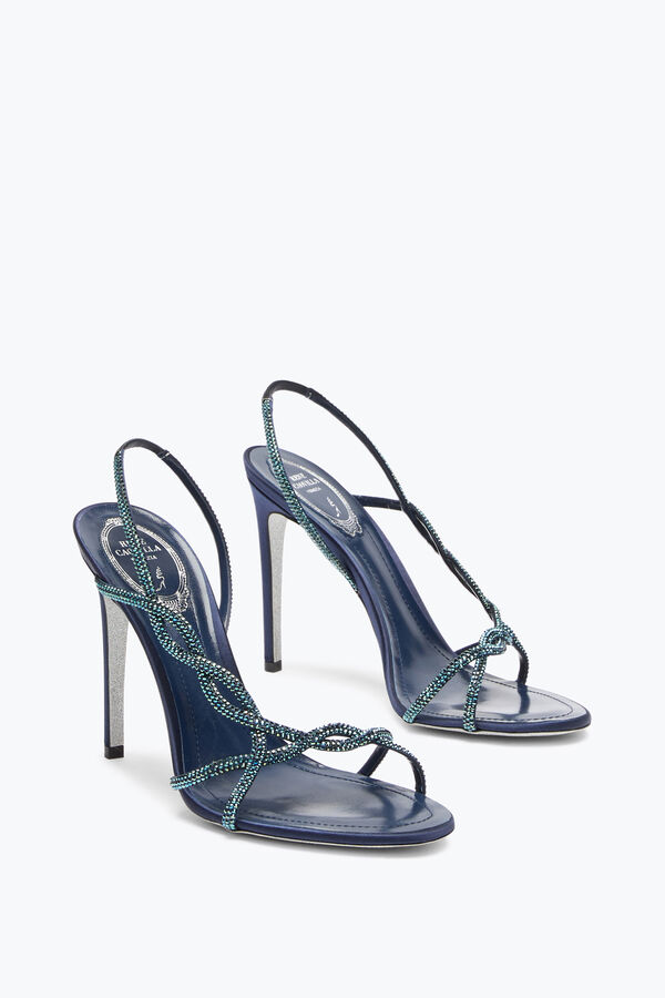 gioiello treccia blu elettrico sandalo 105 rene caovilla