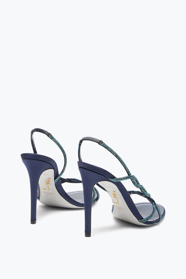 gioiello treccia blu elettrico sandalo 105 rene caovilla