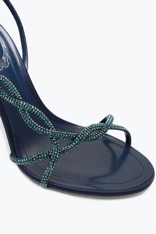 gioiello treccia blu elettrico sandalo 105 rene caovilla