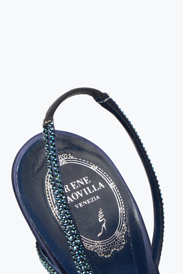 gioiello treccia blu elettrico sandalo 105 rene caovilla