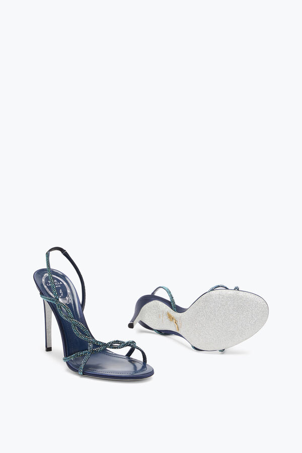 gioiello treccia blu elettrico sandalo 105 rene caovilla