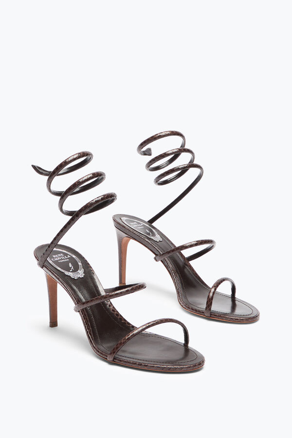 gioiello cleo marrone ayers sandalo in pelle 80 rene caovilla