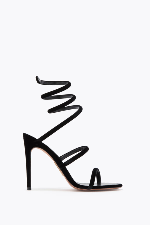 gioiello cleo sandalo in velluto nero 105 rene caovilla