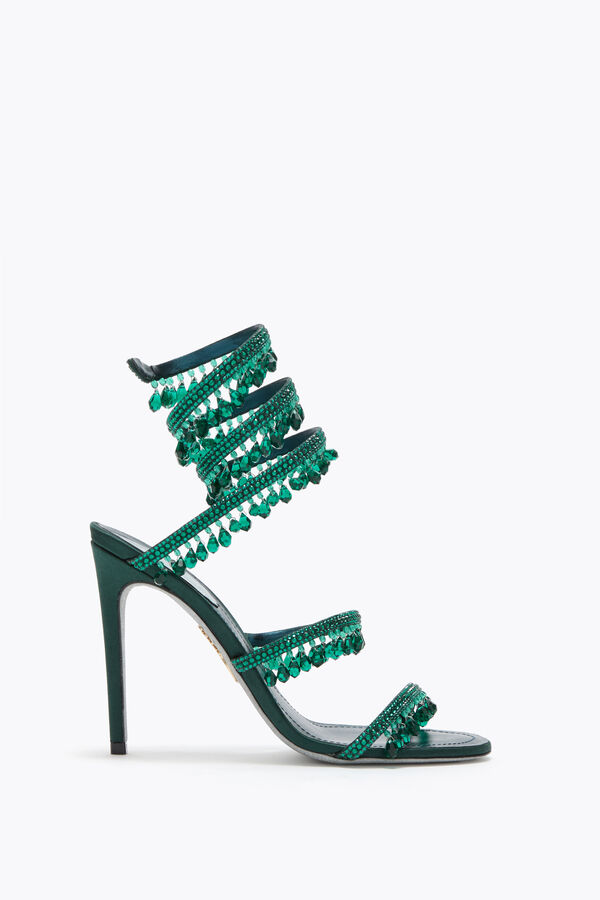 gioiello lampadario verde smeraldo sandalo 105 rene caovilla