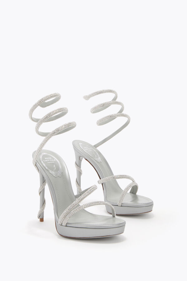 gioiello margot grigio perla piattaforma sandalo 120 rene caovilla