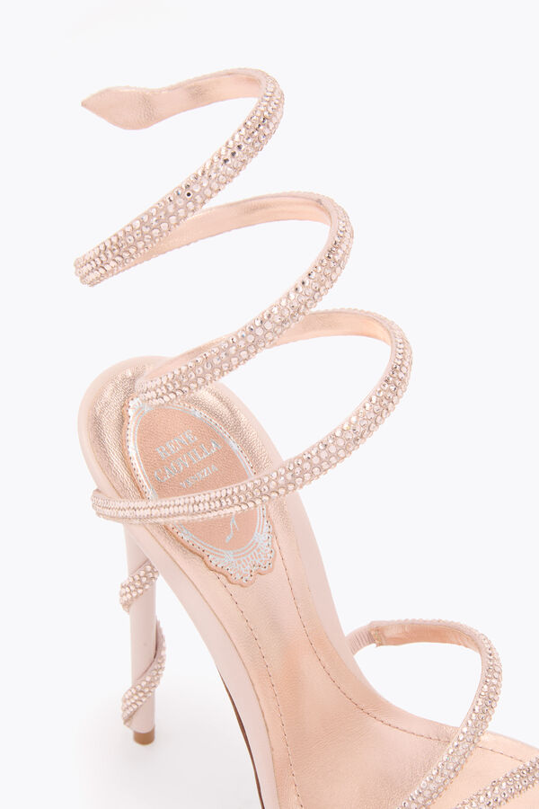 gioiello margot blush rosa piattaforma sandalo 130 rene caovilla