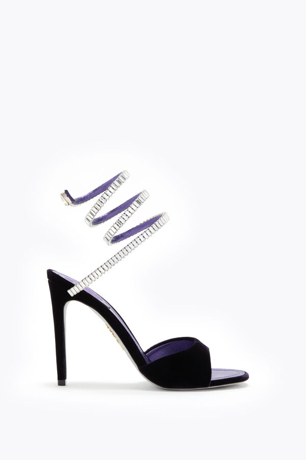 gioiello scintilla sandalo in velluto viola 105 rene caovilla