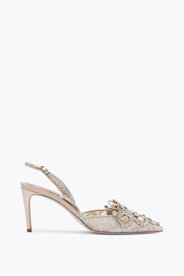 gioiello gioiello sandali in pizzo venezianan 75 rene caovilla