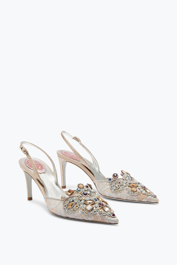 gioiello gioiello sandali in pizzo venezianan 75 rene caovilla