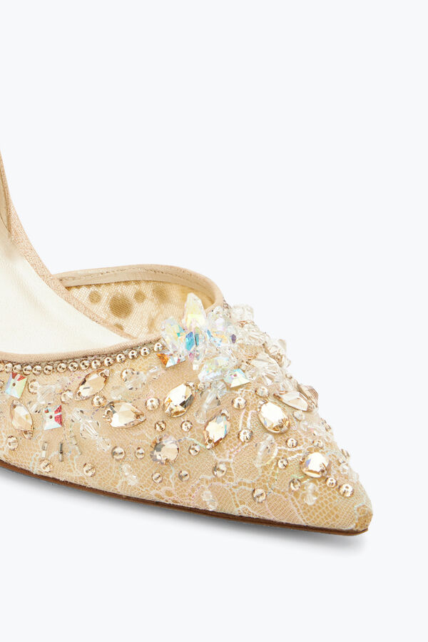 gioiello slingback con gioiello pietre cenerentola 75 rene caovilla