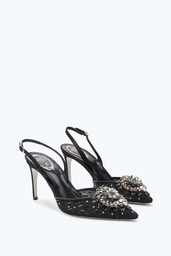 gioiello barbara nero slingback 80 rene caovilla