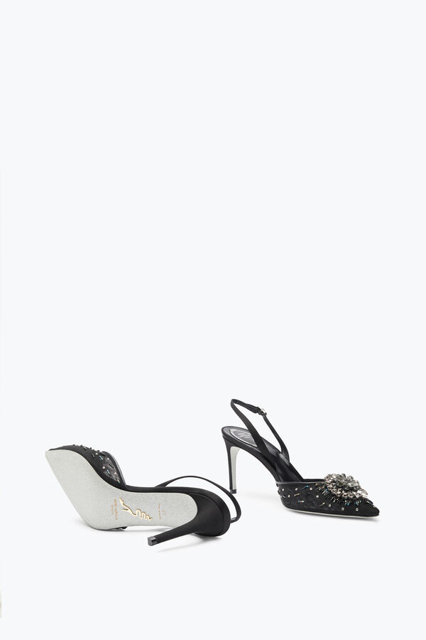 gioiello barbara nero slingback 80 rene caovilla