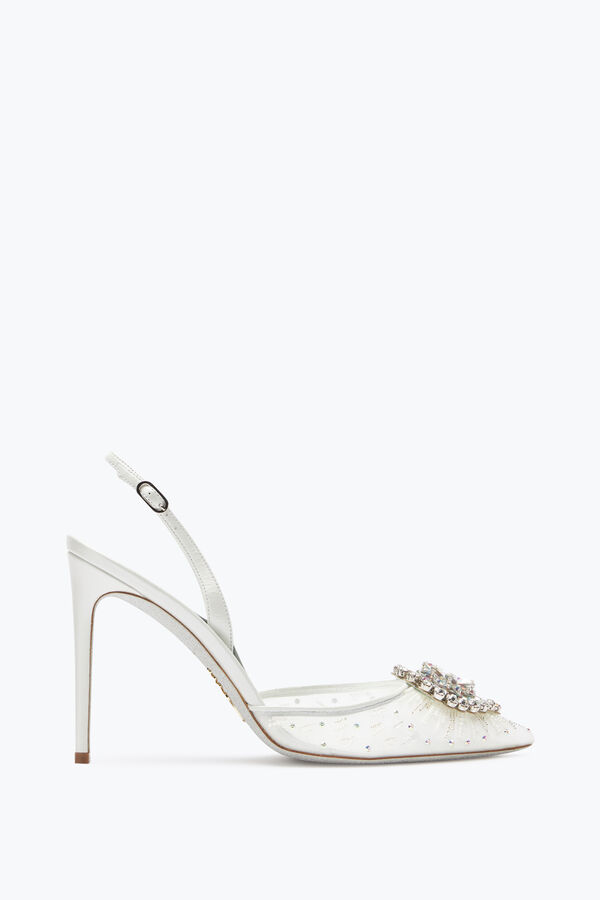 gioiello barbara bianco slingback 105 rene caovilla