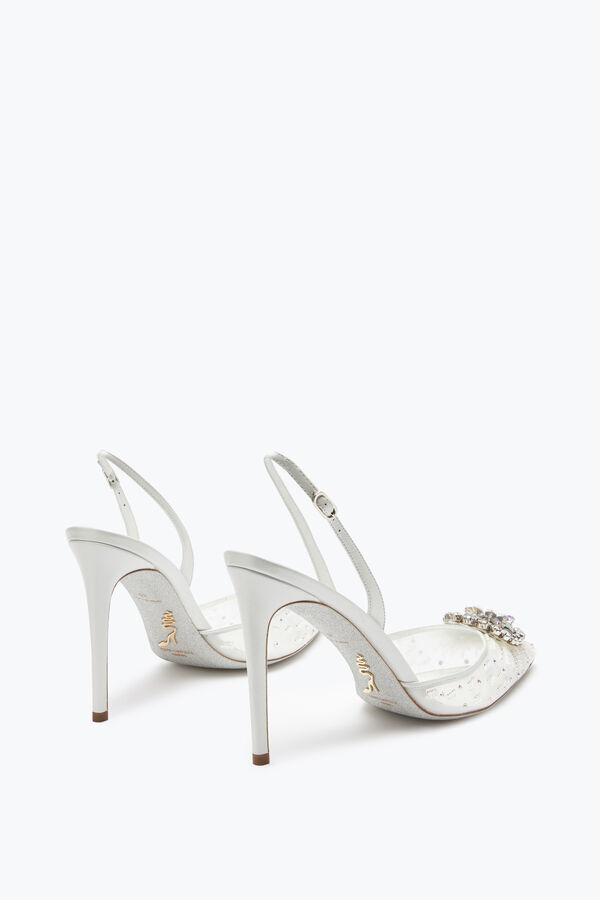 gioiello barbara bianco slingback 105 rene caovilla