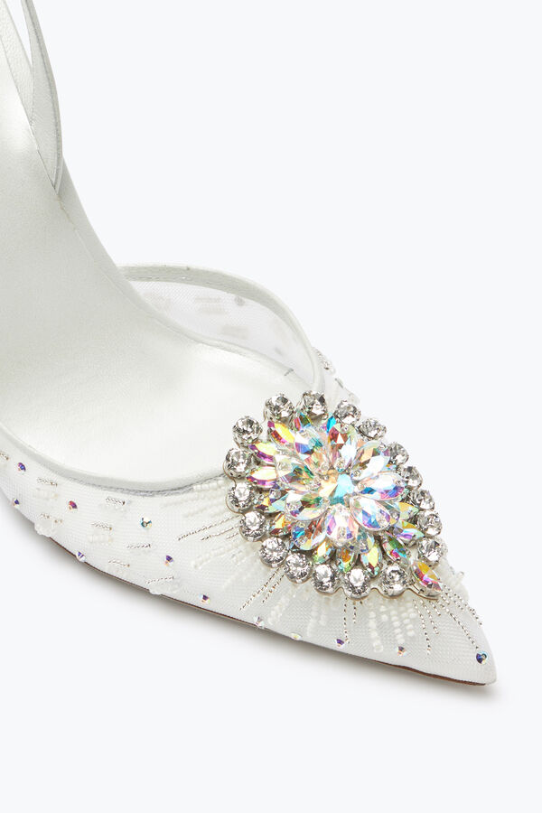 gioiello barbara bianco slingback 105 rene caovilla