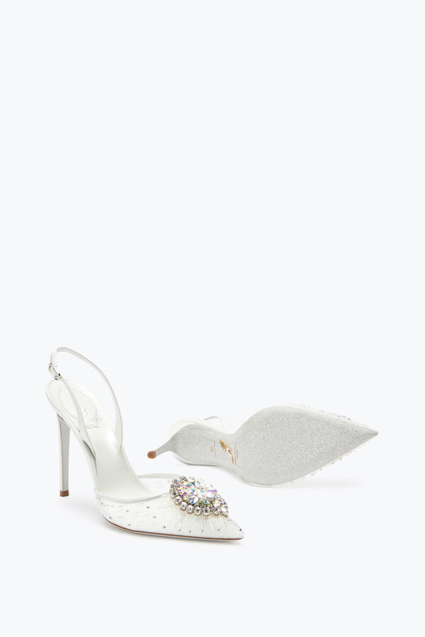 gioiello barbara bianco slingback 105 rene caovilla