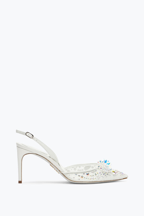 gioiello cenerentola bianco slingback 80 rene caovilla