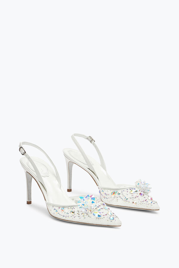 gioiello cenerentola bianco slingback 80 rene caovilla