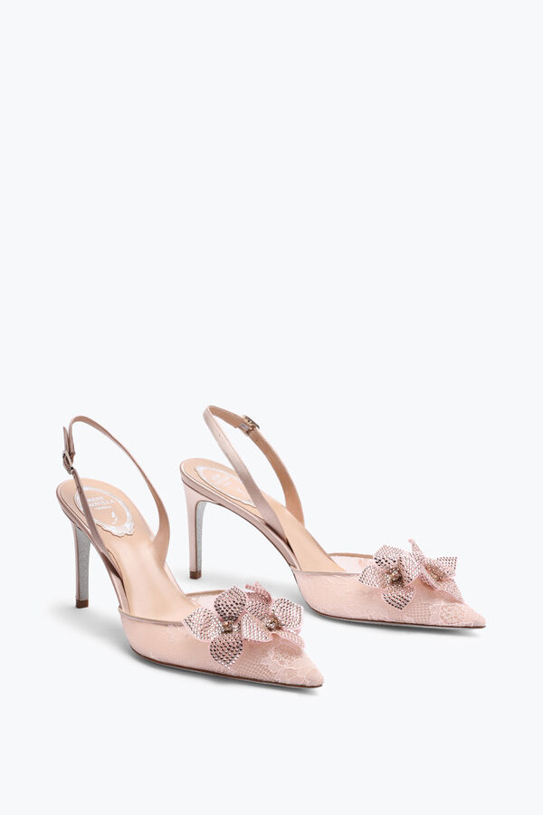 gioiello floriane rosa cipria slingback 80 rene caovilla