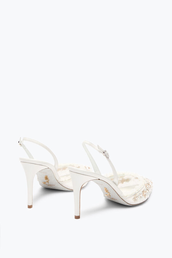 gioiello fiore bianco slingback 80 rene caovilla