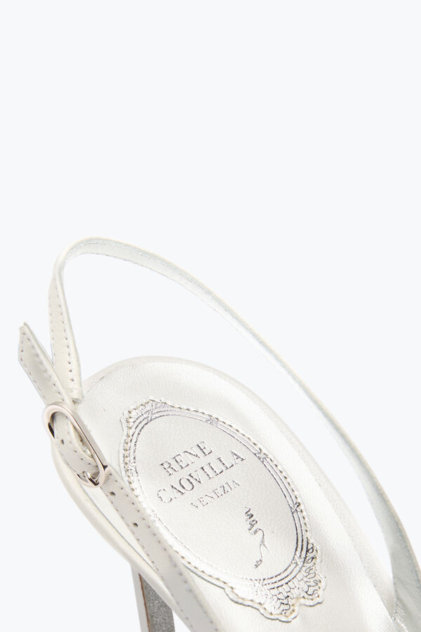 gioiello fiore bianco slingback 80 rene caovilla