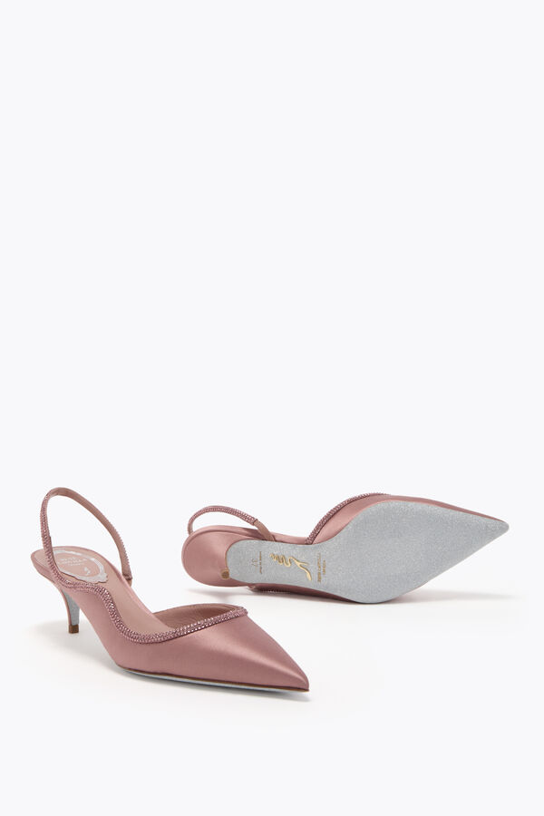 gioiello onda blush rosa slingback 50 rene caovilla