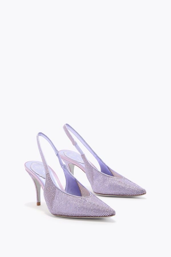 gioiello jinny metallizzato viola slingback 80 rene caovilla