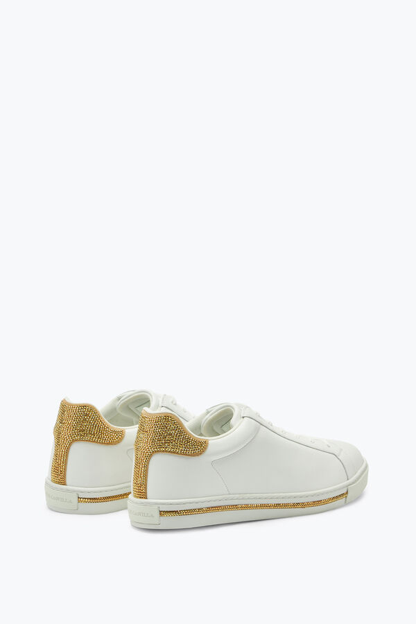 gioiello xtra cristallo bianco-oro sneaker 15 rene caovilla