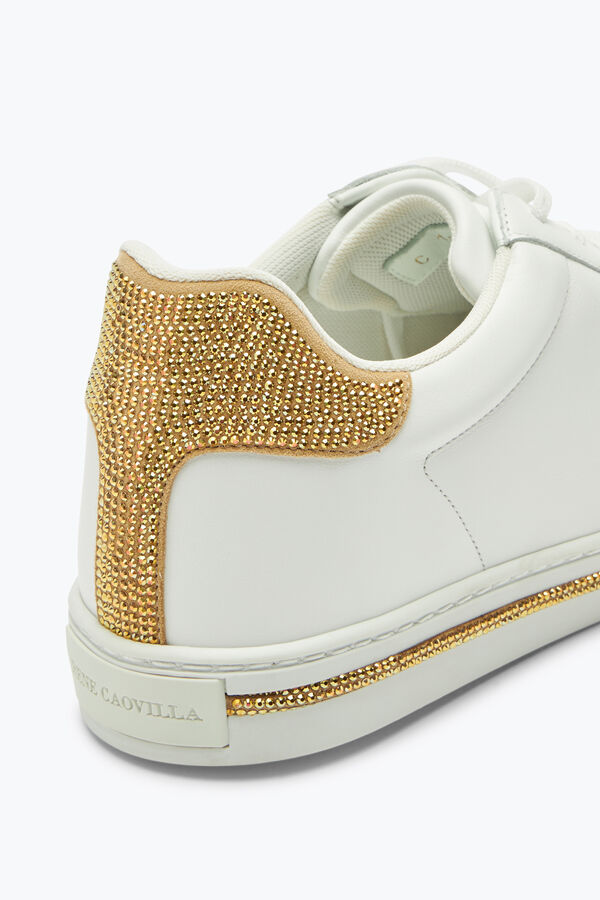 gioiello xtra cristallo bianco-oro sneaker 15 rene caovilla